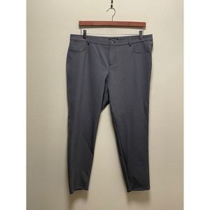 Lafayette 148 Womens Mercer Ankle Pants Size 18 Gray Tapered High Rise Stretch